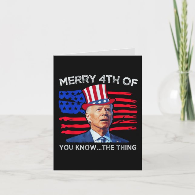 Joe Biden Merry 4:e du känner Sak Helgkort (Framsida)