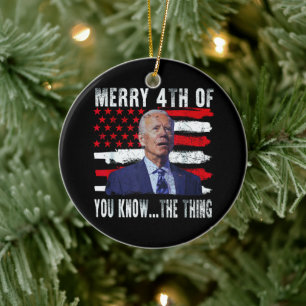 Joe Biden Merry 4:e du vet... Sak Julgransprydnad Keramik