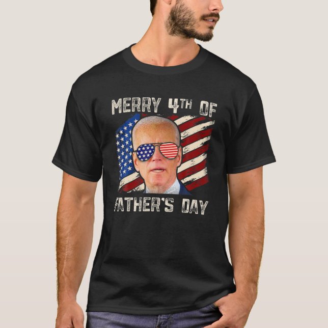 Joe Biden Merry 4:e i Fars dag 4 juli T Shirt (Framsida)