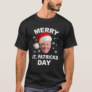 Joe Biden Merry St patricks day Funny Biden Santa T Shirt