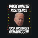 JOE BIDEN MÖRK WINTER CHRISTMAS POSTCARDS VYKORT<br><div class="desc">JOE BIDEN MÖRK WINTER POSTCARD</div>