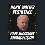 JOE BIDEN MÖRK WINTER CHRISTMAS POSTCARDS VYKORT<br><div class="desc">JOE BIDEN MÖRK WINTER POSTCARD</div>