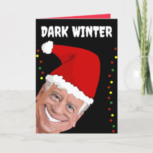 JOE BIDEN MÖRK WINTER FUNNY CHRISTMAS CARDS HELGKORT