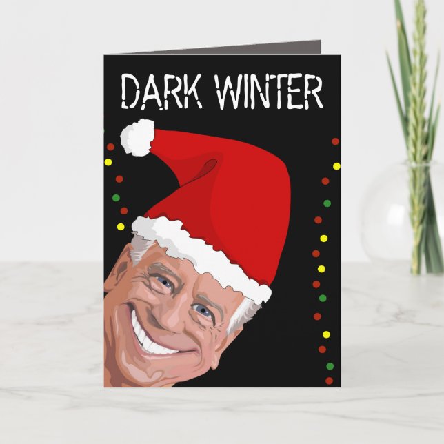 JOE BIDEN MÖRK WINTER FUNNY CHRISTMAS CARDS HELGKORT (Framsida)