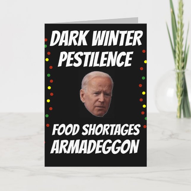 JOE BIDEN MÖRK WINTER FUNNY CHRISTMAS CARDS TACK KORT (Framsida)