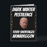 JOE BIDEN MÖRK WINTER FUNNY CHRISTMAS CARDS TACK KORT<br><div class="desc">JOE BIDEN MÖRK WINTER DU VET SAK-KORTET. OAVSETT OM MOTTAGAREN HATAR HONOM ELLER KÄRLEK HONOM ÄR DET ETT UNDERBART KORT! LOL</div>