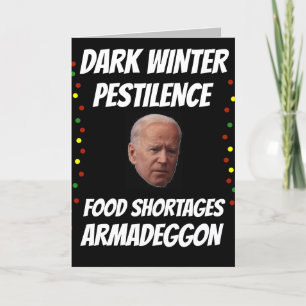JOE BIDEN MÖRK WINTER FUNNY CHRISTMAS CARDS TACK KORT