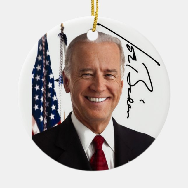 Joe Biden Namnteckning Ornament (Framsidan)