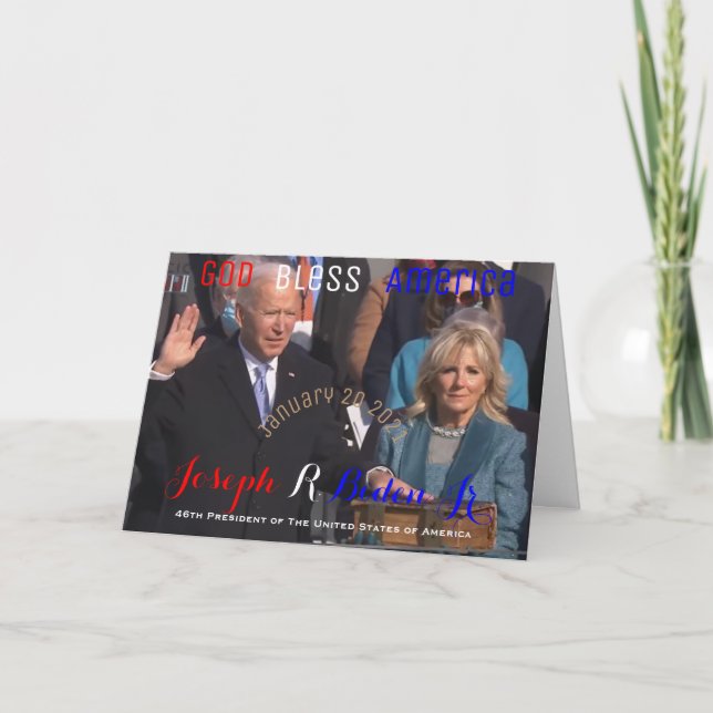 Joe Biden Oath of Office 2021 Inauguration Kort (Framsida)