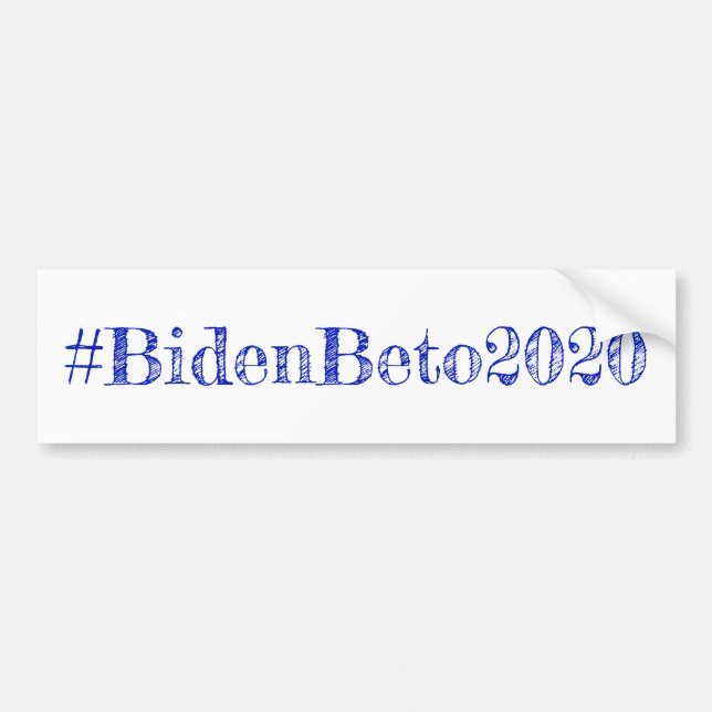 Joe Biden och Beto O'Rouke 2020 Bildekal (Framsidan)