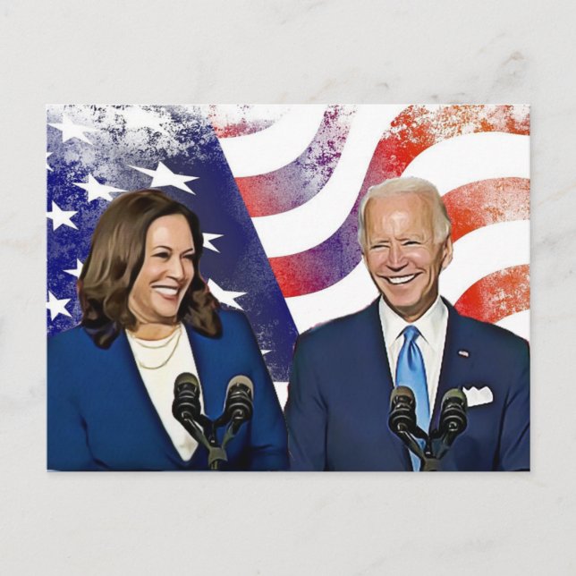 Joe Biden och Kamala Harris 2020 Running Mates Vykort (Framsida)