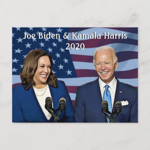 Joe Biden och Kamala Harris 2020 Running Mates Vykort