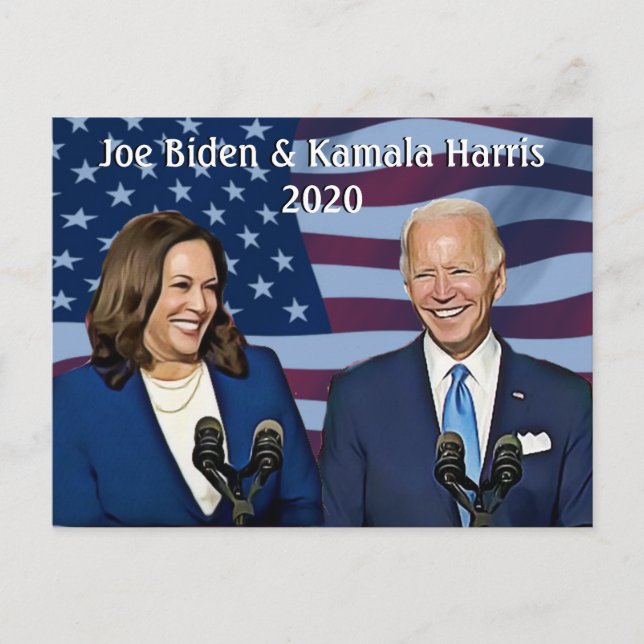 Joe Biden och Kamala Harris 2020 Running Mates Vykort (Framsida)