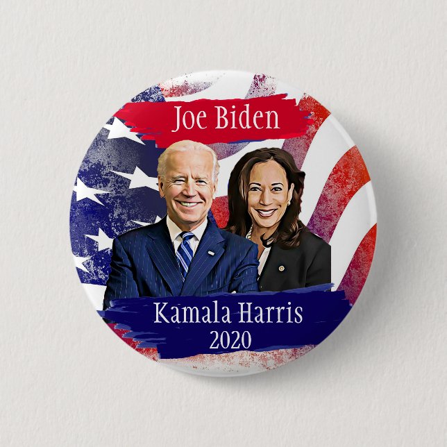 Joe Biden och Kamala Harris 2020 USA:s val Knapp (Framsida)