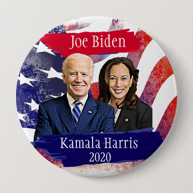 Joe Biden och Kamala Harris 2020 USA:s val Knapp (Framsida)