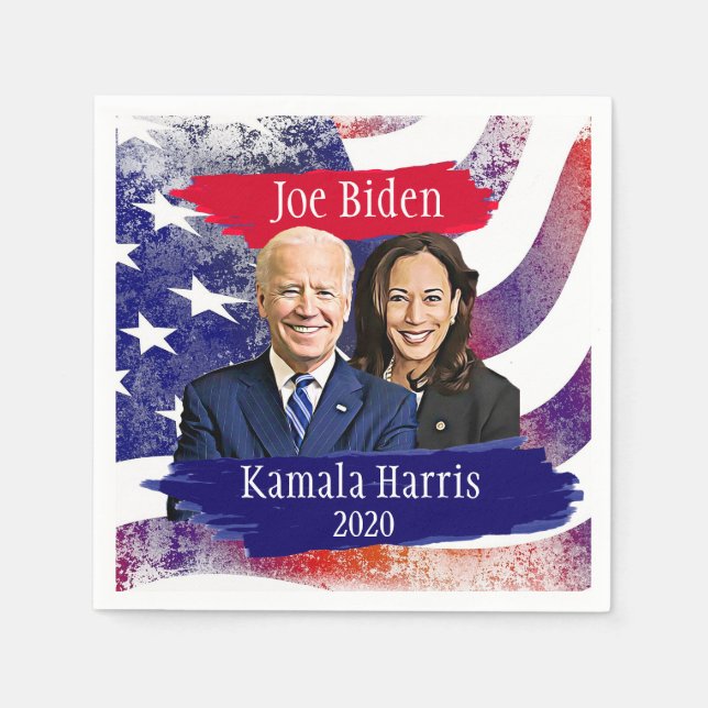 Joe Biden och Kamala Harris 2020 Val Party Pappersservett (Framsidan)