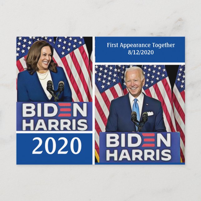 Joe Biden och Kamala Harris 2020 Vykort (Framsida)