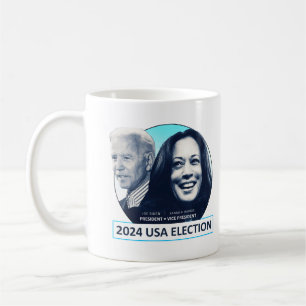 Joe Biden och Kamala Harris 2024 USA:s valkampanj Kaffemugg