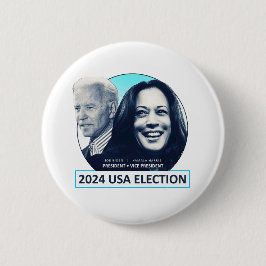 Joe Biden och Kamala Harris 2024 USA:s valkampanj Knapp