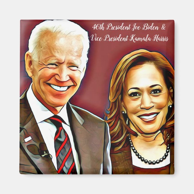 Joe Biden och Kamala Harris_ 46:e president_ Magnet (Framsidan)