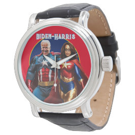 Joe Biden och Kamala Harris as Superheros Armbandsur