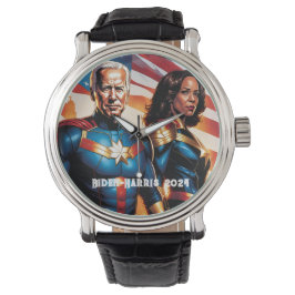 Joe Biden och Kamala Harris as Superheros Armbandsur