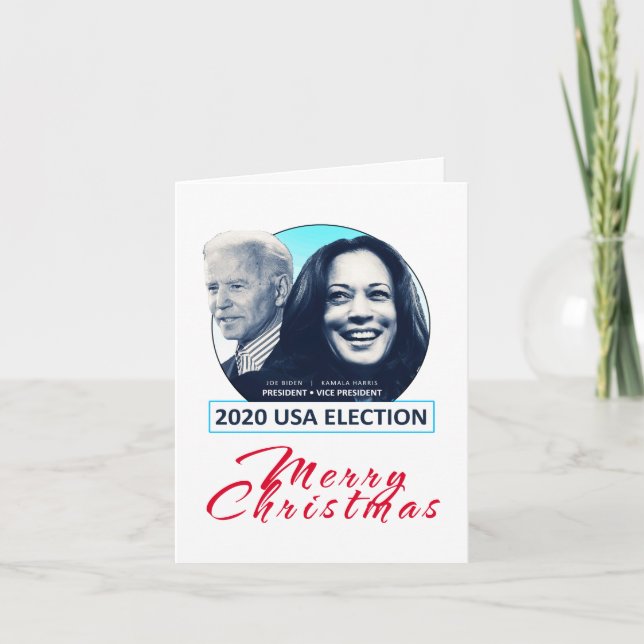 Joe Biden och Kamala Harris God jul Kort (Framsida)