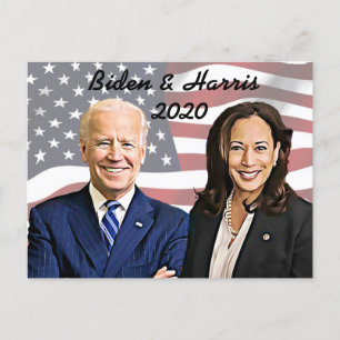 Joe Biden och Kamala Harris Memorabilia Keepsaka Vykort