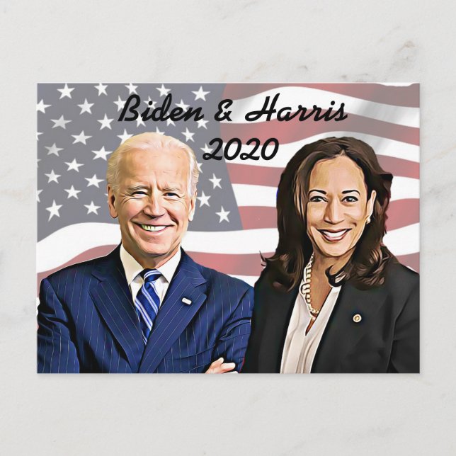 Joe Biden och Kamala Harris Memorabilia Keepsaka Vykort (Framsida)