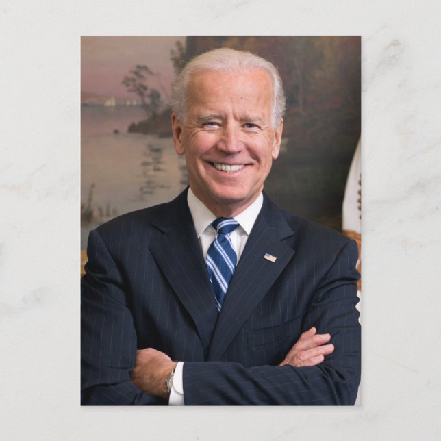 Joe Biden Officiell Porträtt, ZSSG Vykort (Framsida)