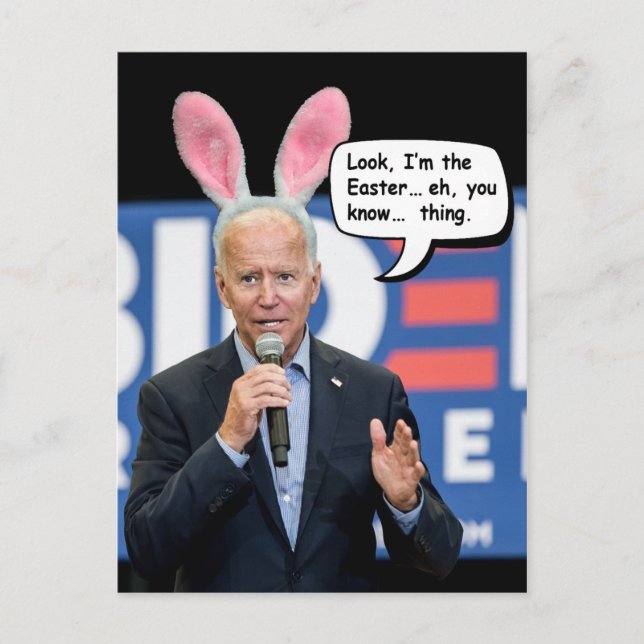 Joe Biden Påskhare Vykort (Framsida)