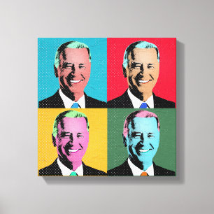 Joe Biden Pop Art Painting Canvastryck