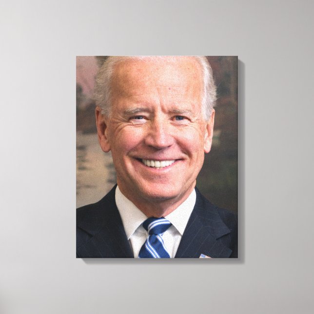 Joe Biden Porträtt Photo Canvastryck (Framsida)