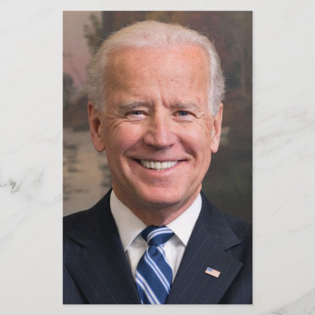 Joe Biden Porträtt Photo Flygblad (Framsidan)