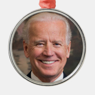 Joe Biden Porträtt Photo Julgransprydnad Metall