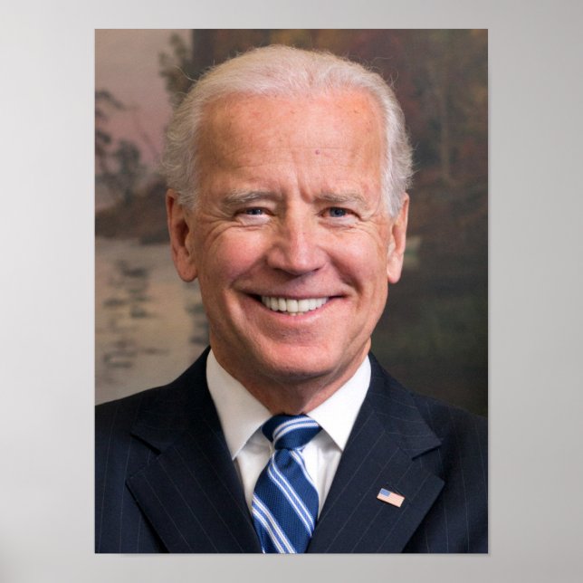 Joe Biden Porträtt Photo Poster (Framsidan)