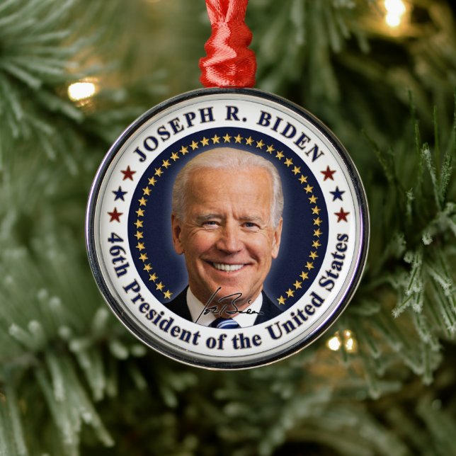 Joe Biden President Inauguration Day Souvenir Julgransprydnad Metall (Träd)