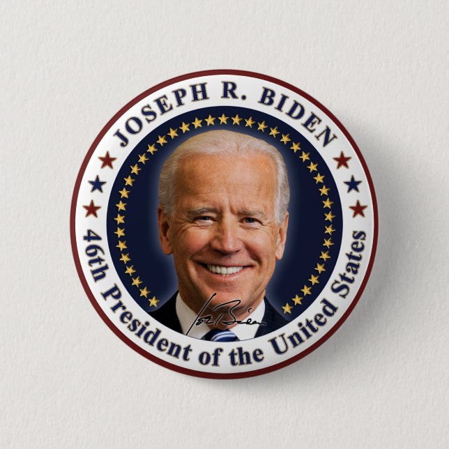 Joe Biden President Invigningsdag Souvenir Knapp (Framsida)
