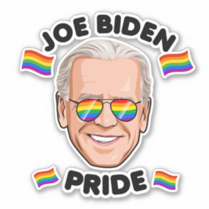 JOE BIDEN PRIDE KLISTERMÄRKEN