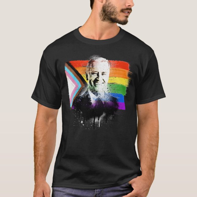 Joe Biden Progress Pride T-Shirt (Framsida)