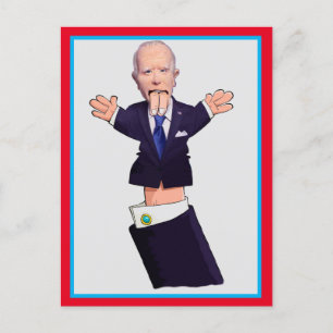 Joe Biden puppet Vykort
