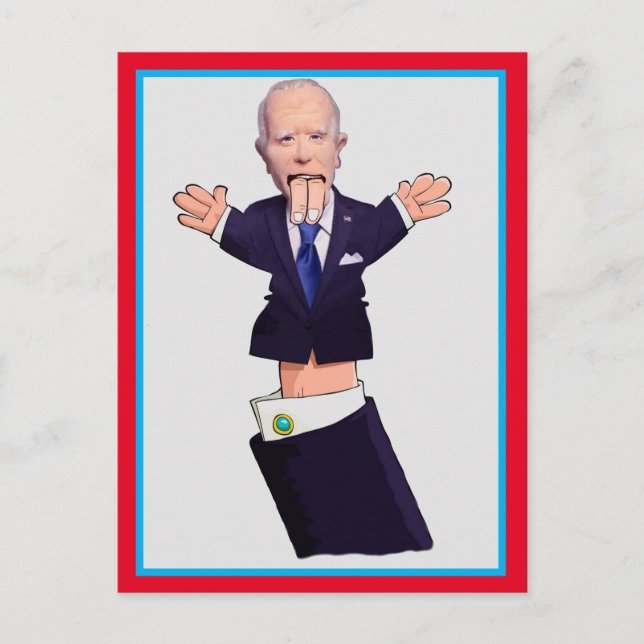 Joe Biden puppet Vykort (Framsida)