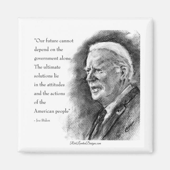 Joe Biden & Quote Fridge Magnet (Framsidan)