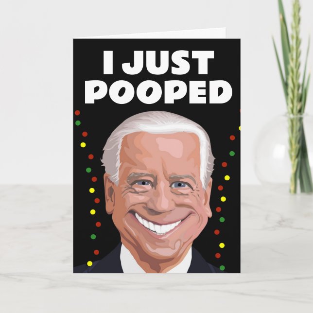 JOE BIDEN ROLIGT BAJSA BAJSADE JULKORT KORT (Framsida)