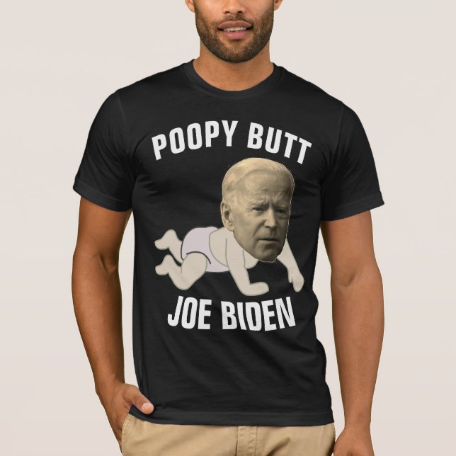 JOE BIDEN ROLIGT POPY ÄNDA Mörka T-Shirts (Framsida)