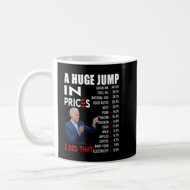 Joe Biden sa en enorm prisstegring. Kaffemugg (Vänster)