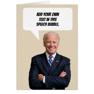 Joe Biden säger USA:s president Tal Bubble Hälsningskort