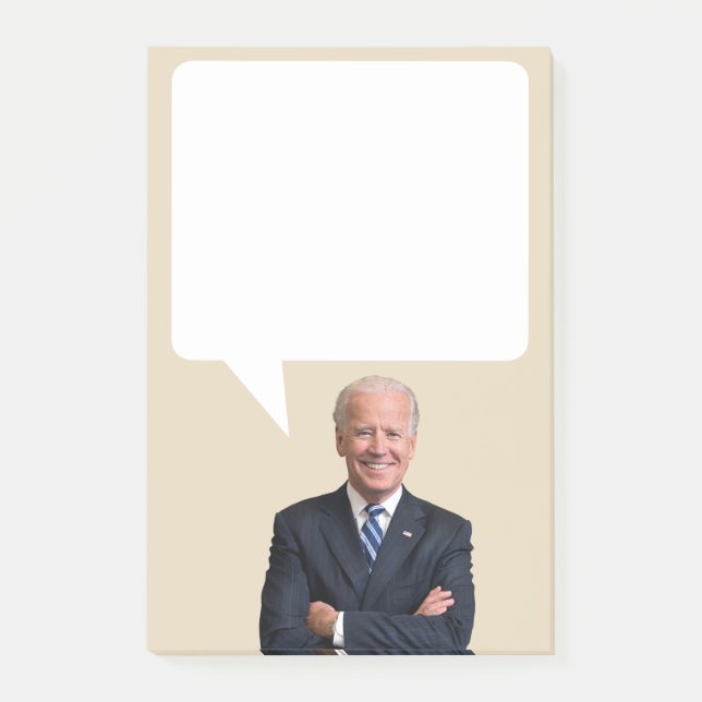 Joe Biden säger USA:s president Tal Bubble Post-it Block (Framsida)