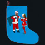 joe biden Santa kamala harris blue christmas Liten Julstrumpa<br><div class="desc">"biden Santa harris blue christmas ", "white house",  "joe biden jultomten",  "joe biden",  "President joe biden",  "kamala harris",  "ful christmas",  "ful julafton",  "luschristmas",  "vice President kamala harris" "</div>