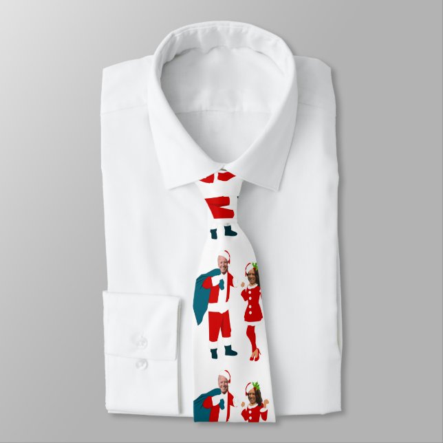 joe biden Santa kamala harris blue christmas Slips (Bunden)